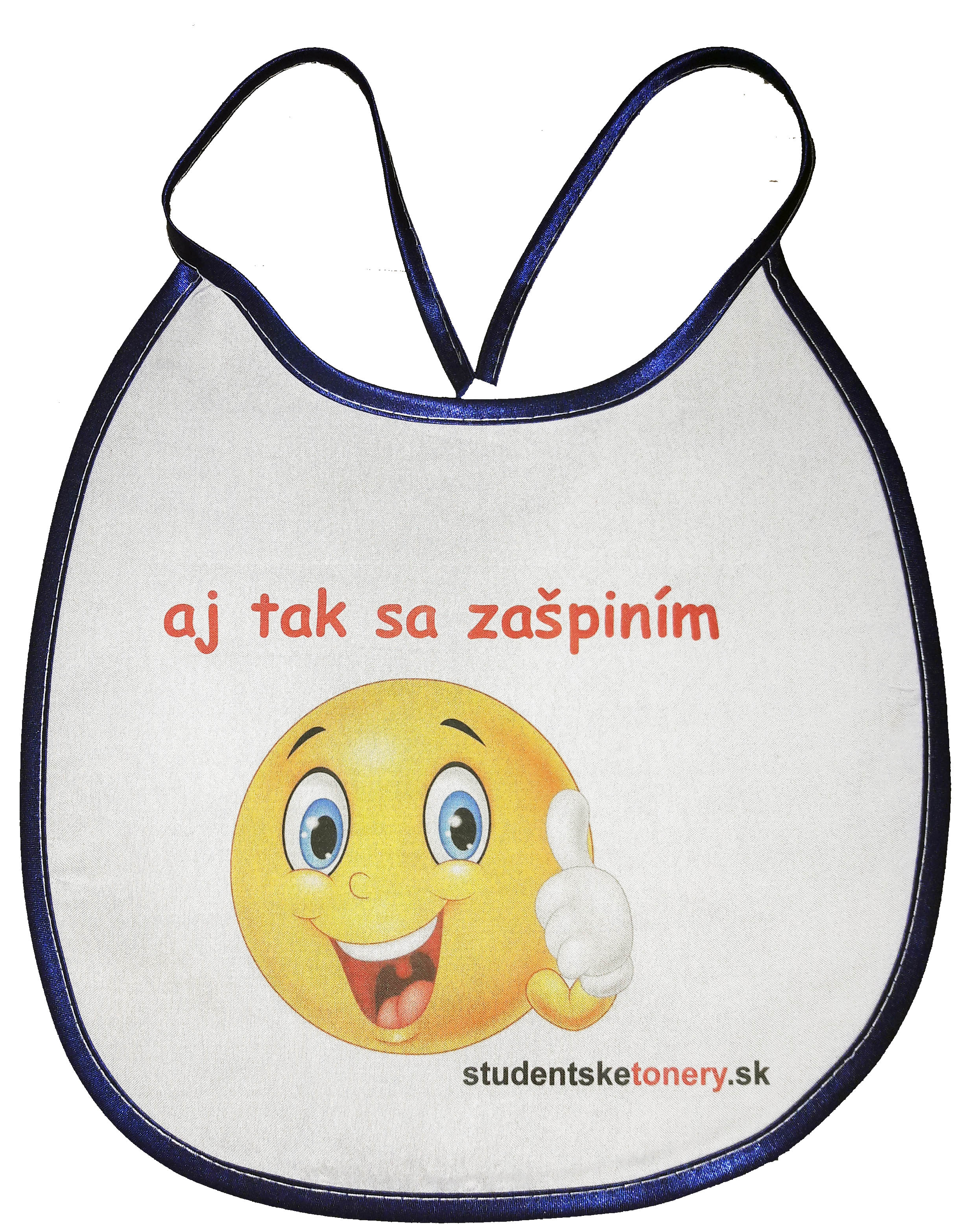 Podbradník s potlačou (modrý lem) 