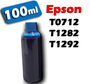 Atrament pre kazety Epson T0712 / T1282 / T1292 cyan 100ml