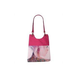 Taška (kabelka) s potlačou - ružová
